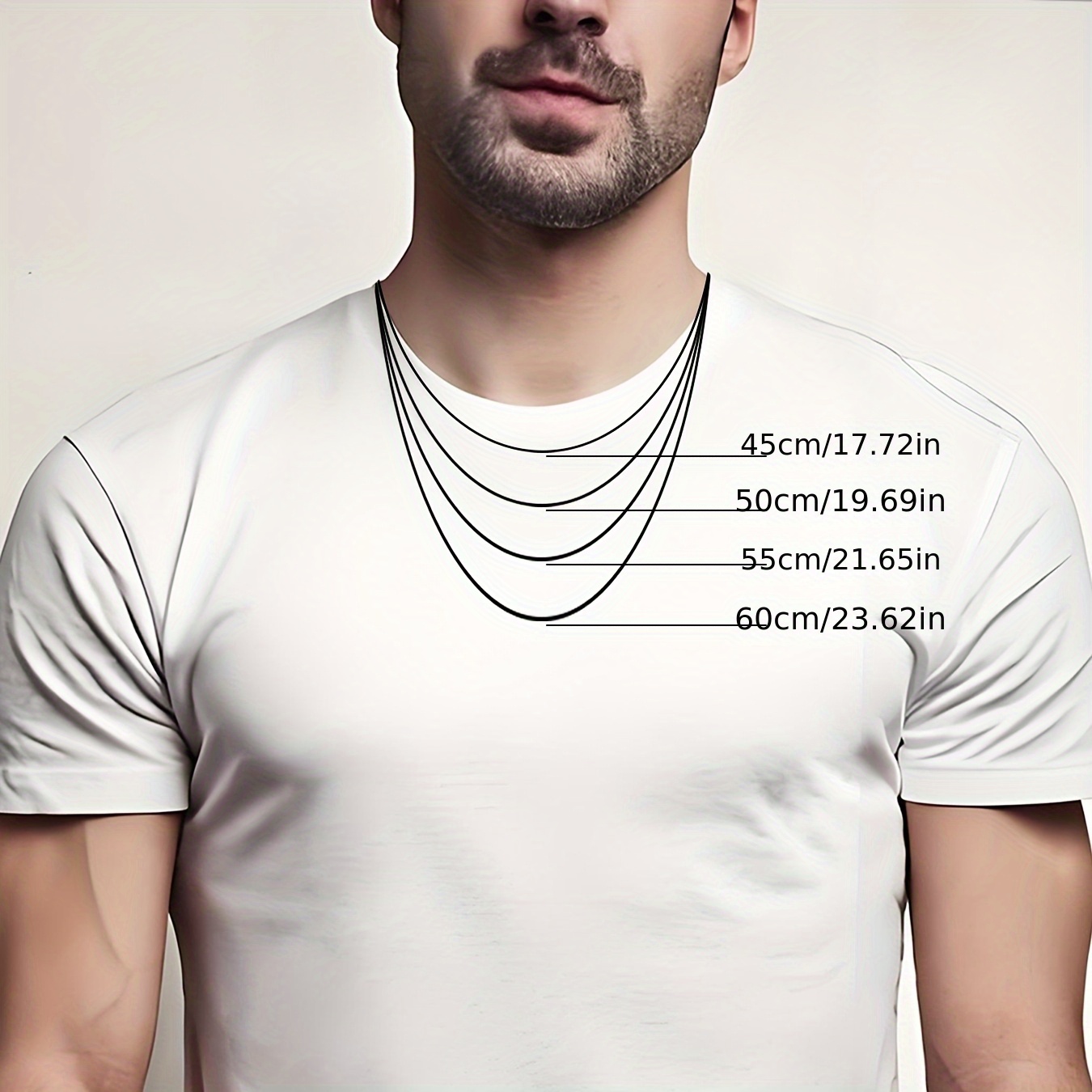 Men's 925 Silvery Wave Pattern Necklace Stylish & Durable